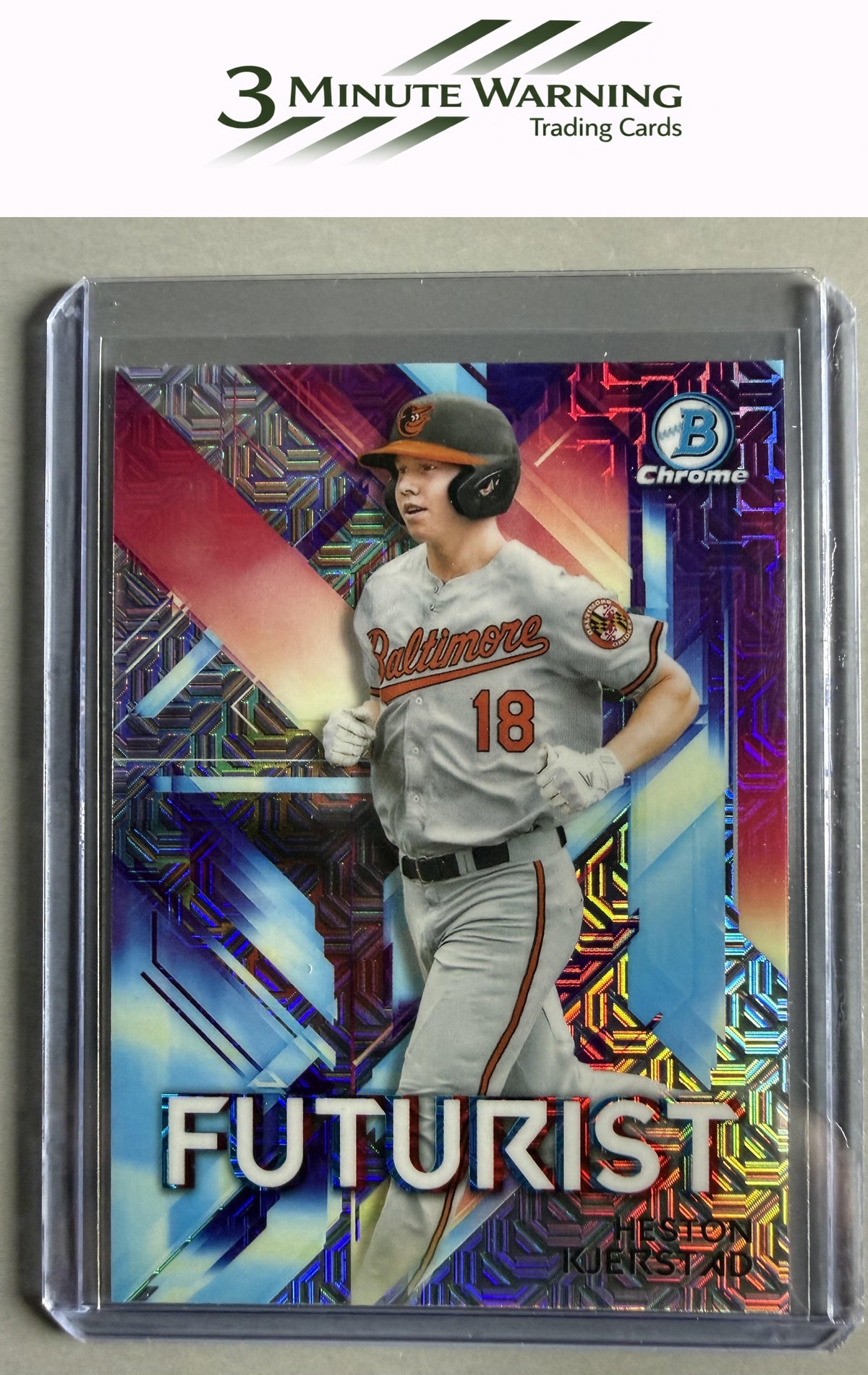 2021 Bowman #FUT-HK Heston Kjerstad Chrome Futurist Mojo Refractor