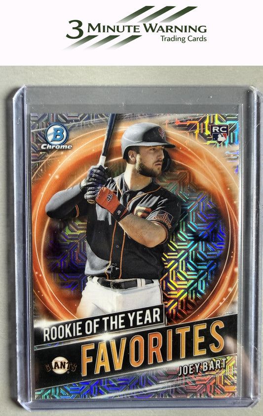 2021 Bowman #RRY-JB Joey Bart Chrome Rookie of the Year Favorites Mojo Refractor