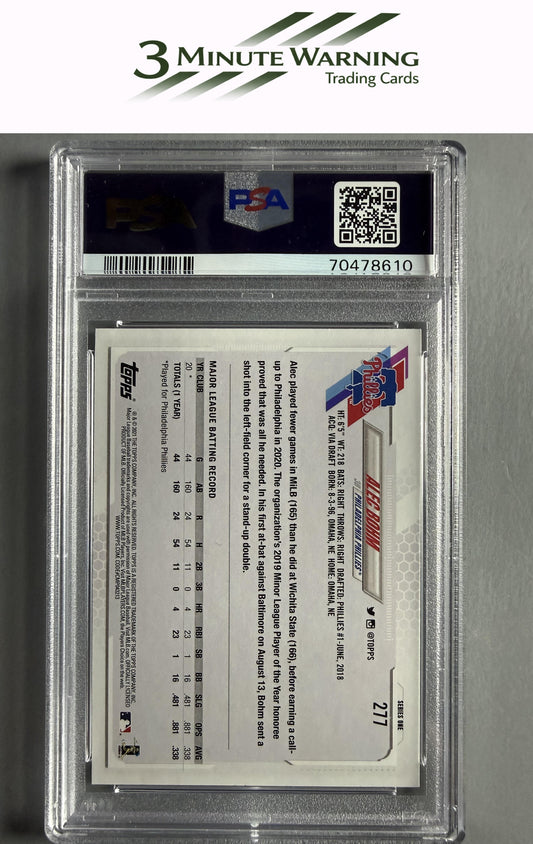 2021 Topps #277 Alec Bohm Rainbow Foil PSA 10