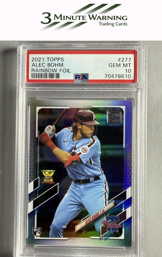 2021 Topps #277 Alec Bohm Rainbow Foil PSA 10