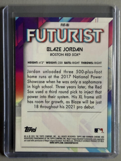 2021 Bowman #FUT-BJ Blaze Jordan Chrome Futurist