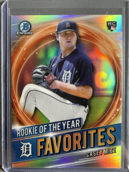 2021 Bowman #RRY-CM Casey Mize Chrome Rookie of the Year Favorites