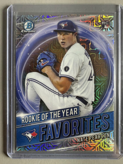 2021 Bowman #RRY-NP Nate Pearson Chrome ROTY Favorites Mojo Refractor