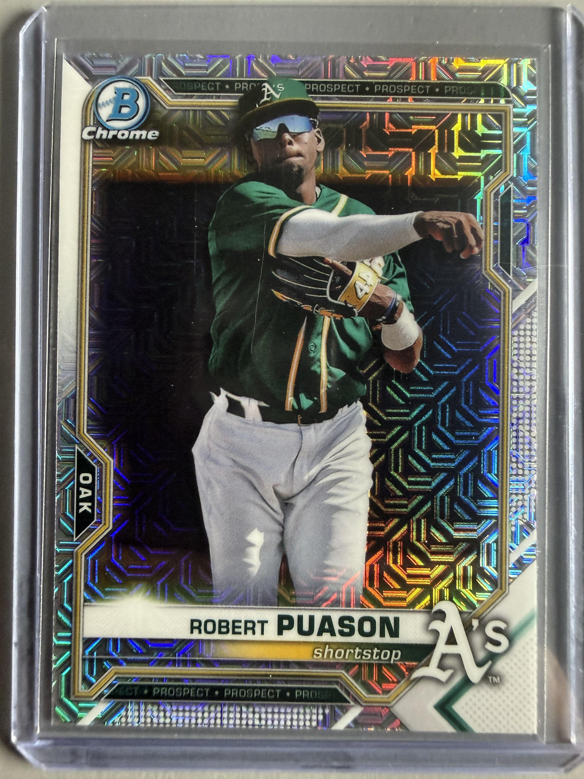 2021 Bowman Chrome #BCP-218 Robert Puason Prospects Mojo Refractor