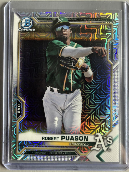 2021 Bowman Chrome #BCP-218 Robert Puason Prospects Mojo Refractor