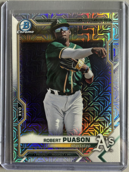 2021 Bowman Chrome #BCP-218 Robert Puason Prospects Mojo Refractor