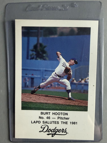 1981 Los Angeles Dodgers Police #NNO Burt Hooton