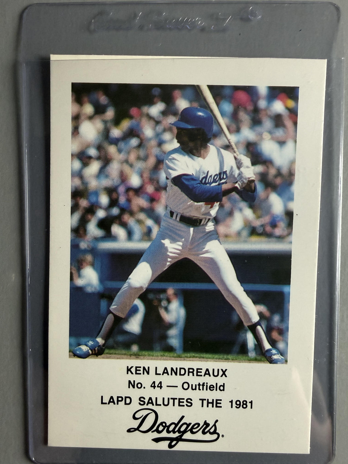 1981 Los Angeles Dodgers Police #NNO Ken Landreaux