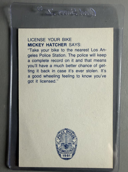 1981 Los Angeles Dodgers Police #NNO Mickey Hatcher