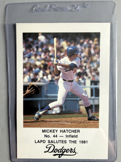 1981 Los Angeles Dodgers Police #NNO Mickey Hatcher