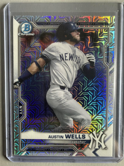 2021 Bowman Chrome #BCP-214 Austin Wells Prospects Mojo Refractor
