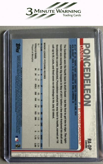 2019 Topps Chrome #RA-DP Daniel Poncedeleon Rookie Autographs