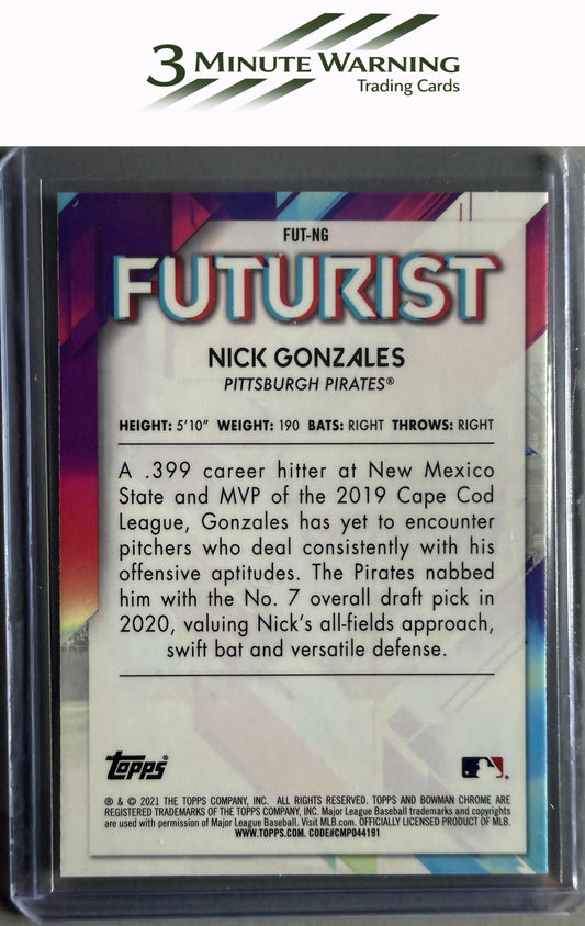 2021 Bowman #FUT-NG Nick Gonzales Chrome Futurist