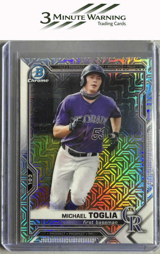 2021 Bowman Chrome #BCP-185 Michael Toglia Prospects Mojo Refractor