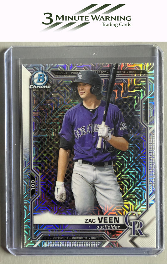 2021 Bowman Chrome #BCP-183 Zac Veen Prospects Mojo Refractor