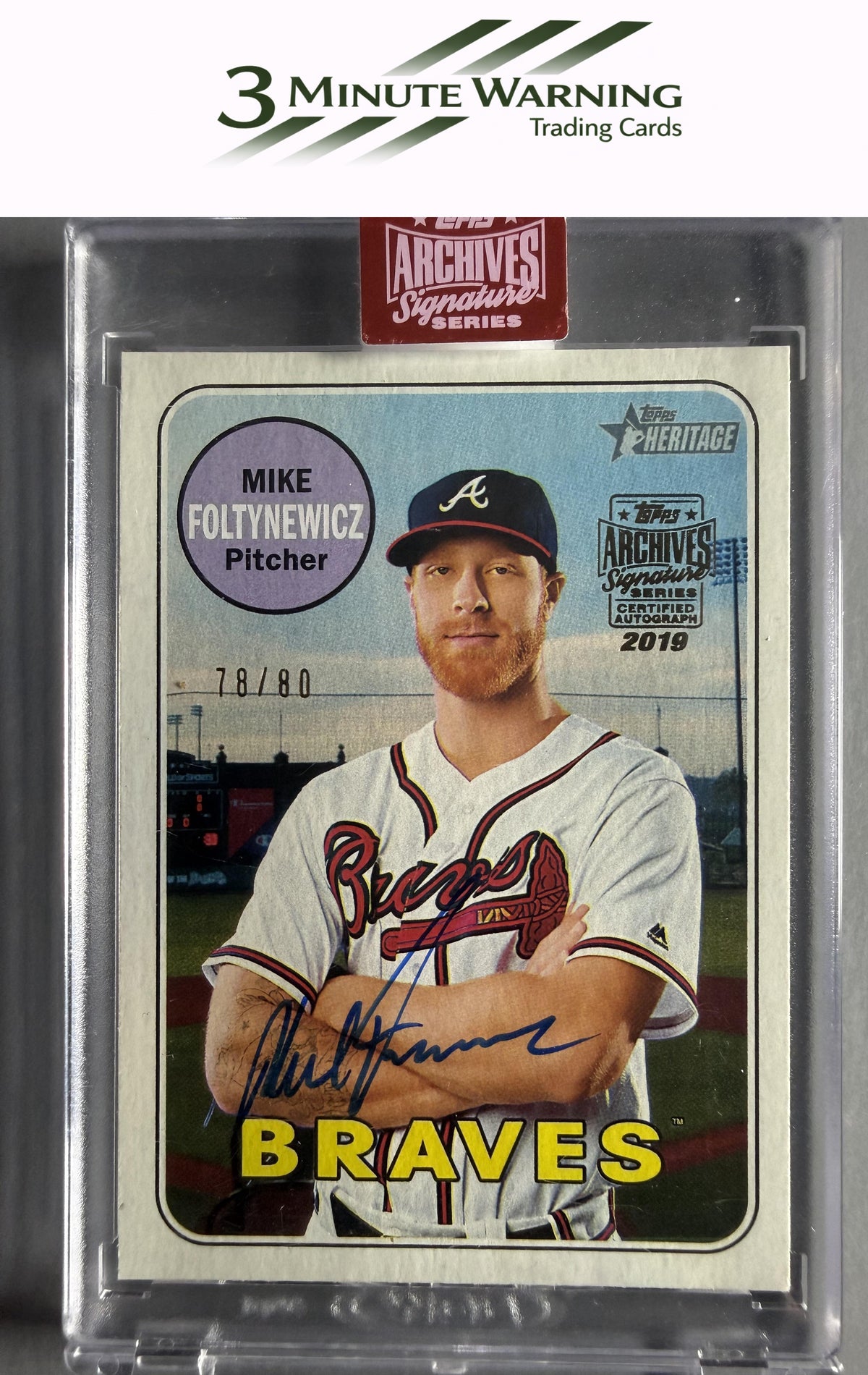 2018 Topps Heritage #239 Mike Foltynewicz Topps Archives Signature /80