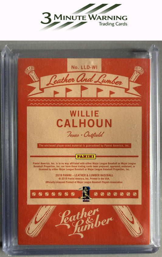 2019 Panini Leather & Lumber #LLD-WI Willie Calhoun Dual Jersey #/349