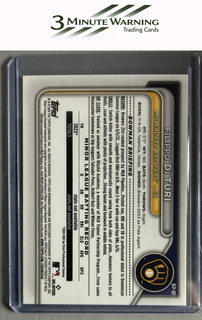 2024 Bowman #BCP-101 Filippo Di Turi Chrome Prospects
