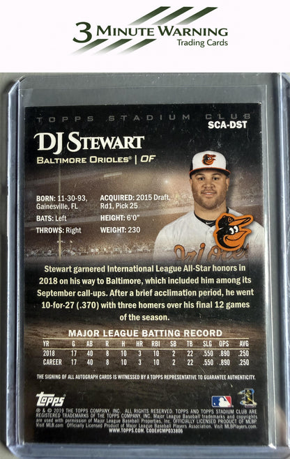 2019 Stadium Club #SCA-DST DJ Stewart Autographs