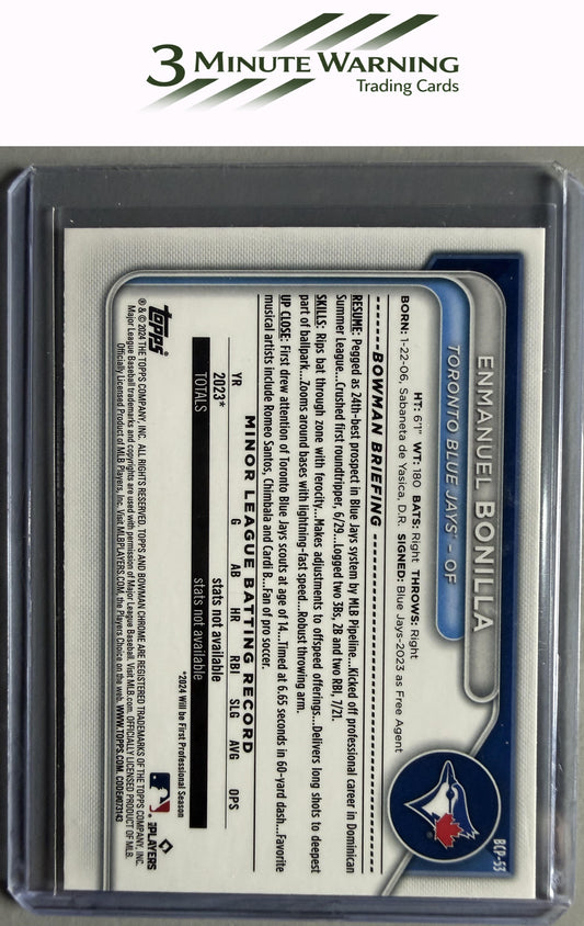 2024 Bowman #BCP-53 Enmanuel Bonilla Chrome Prospects