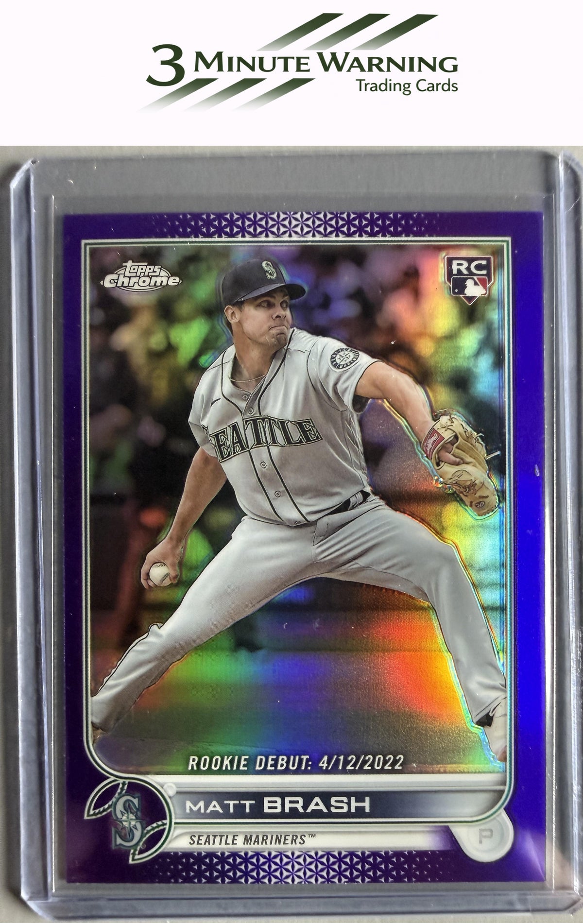 2022 Topps Chrome Update #USC187 Matt Brash Purple Refractor