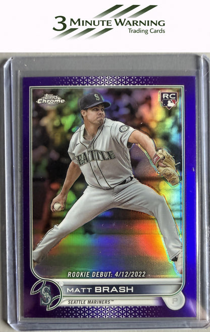 2022 Topps Chrome Update #USC187 Matt Brash Purple Refractor