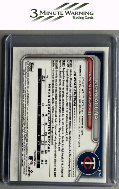 2024 Bowman #BCP-4 Bryan Acuna Chrome Prospects