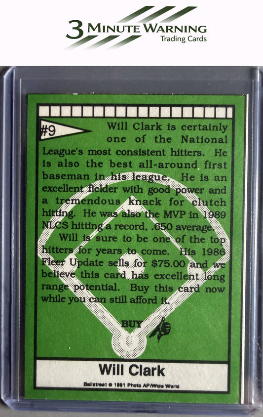 1991 Ballstreet #9 Will Clark