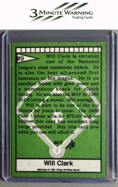 1991 Ballstreet #9 Will Clark