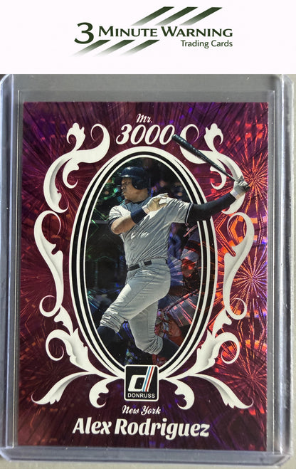 2023 Donruss #M3K-4 Alex Rodriguez Mr. 3000 Pink Fireworks