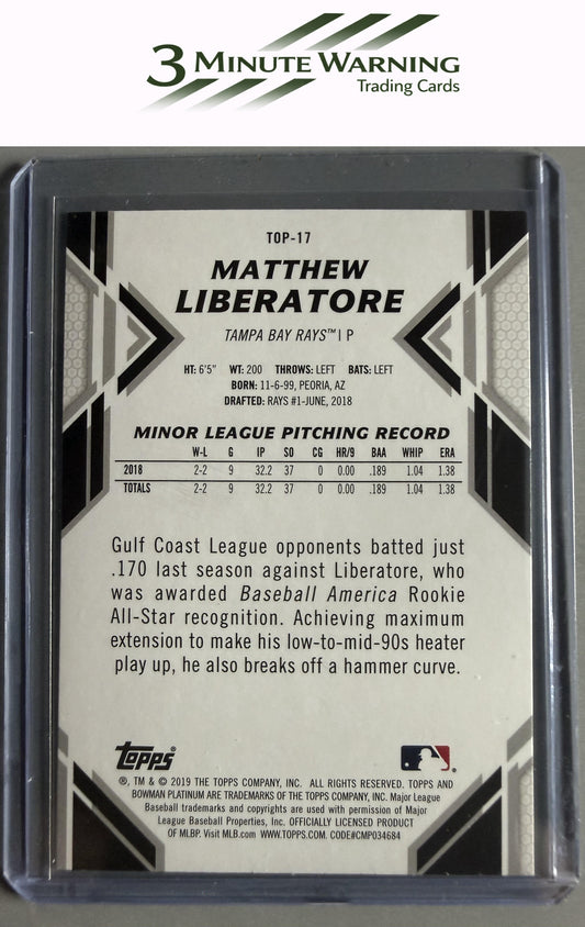 2019 Bowman Platinum #TOP-17 Matthew Liberatore Top Prospects Ice