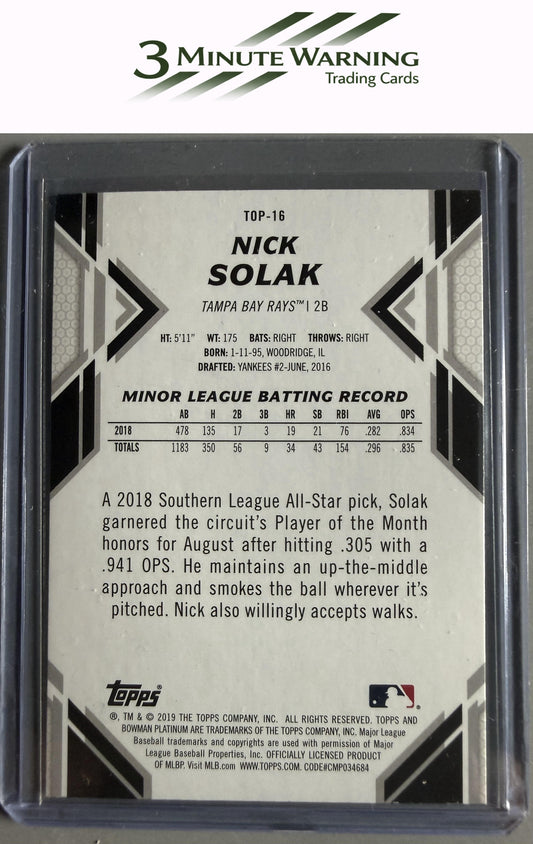 2019 Bowman Platinum #TOP-16 Nick Solak Top Prospects