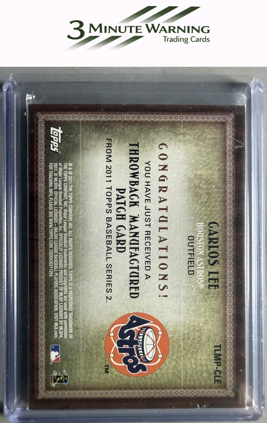 2011 Topps #TLMP-CLE Carlos Lee Throwback Logo Manufactured Patch