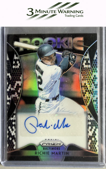 2019 Panini Prizm #RA-RM Richie Martin Rookie Autographs Snake Skin Prizm #/50