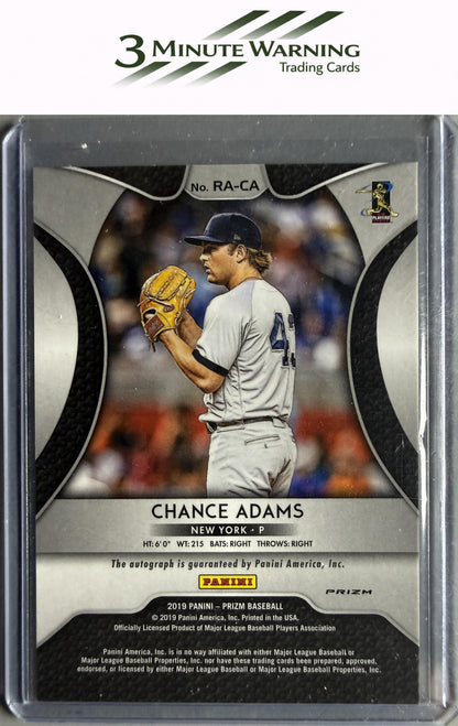 2019 Panini Prizm #RA-CA Chance Adams Rookie Autographs Blue Prizm