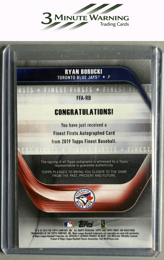 2019 Finest #FFA-RB Ryan Borucki Finest Firsts Autographs
