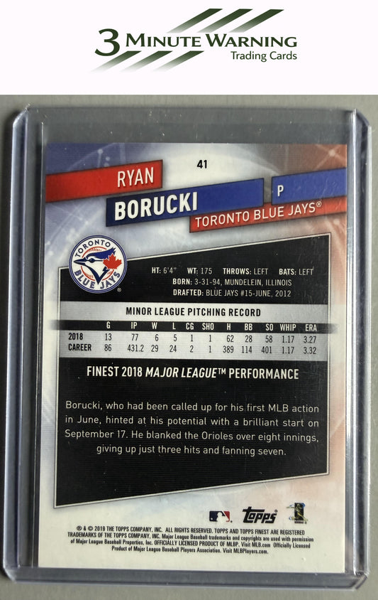 2019 Finest #41 Ryan Borucki Blue Refractor #/150