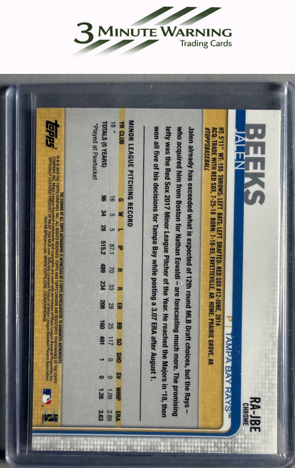 2019 Topps Chrome #RA-JBE Jalen Beeks Rookie Autographs