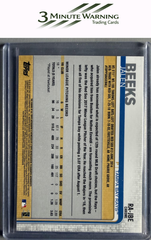 2019 Topps Chrome #RA-JBE Jalen Beeks Rookie Autographs