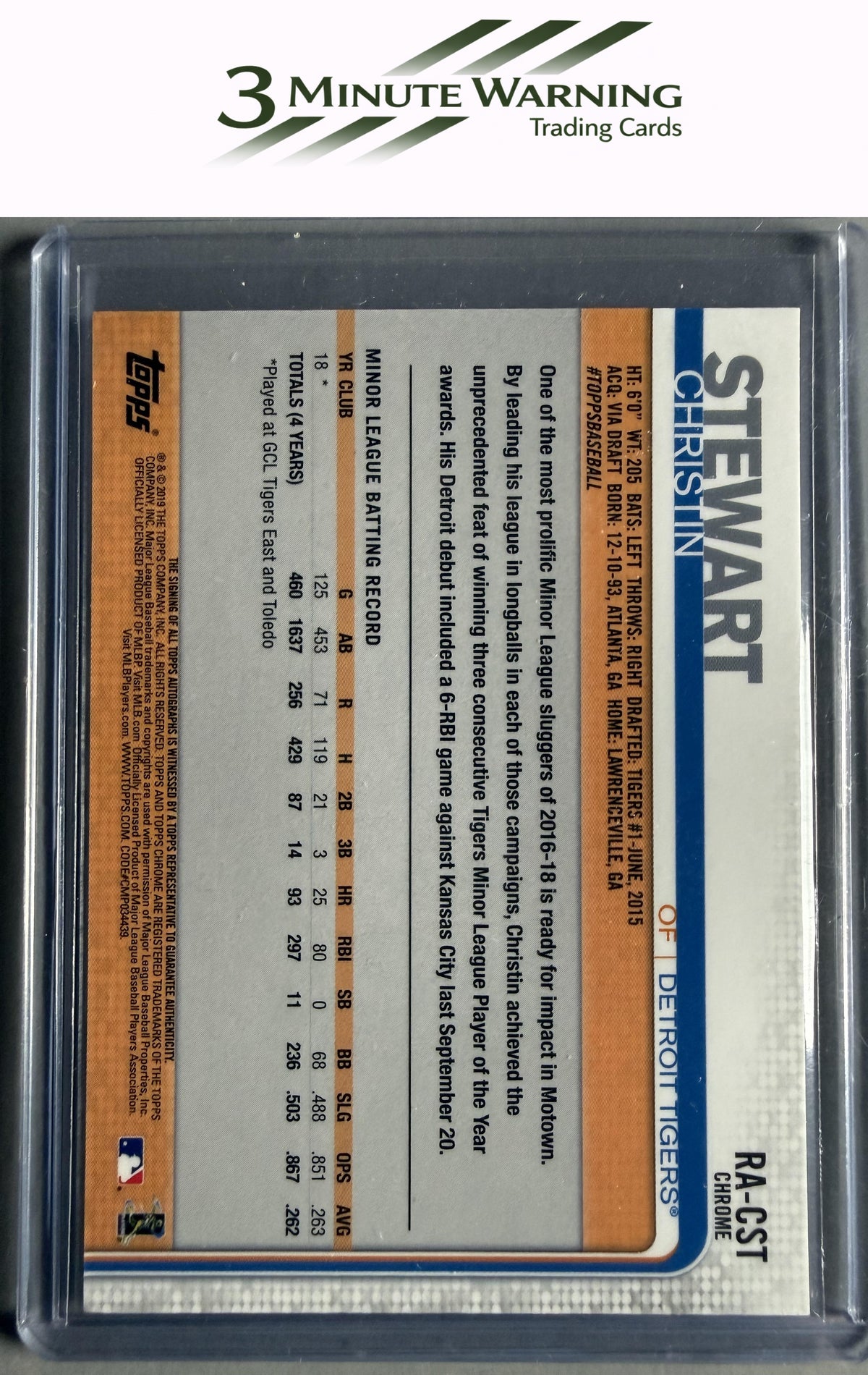 2019 Topps Chrome #RA-CST Christin Stewart Rookie Autographs