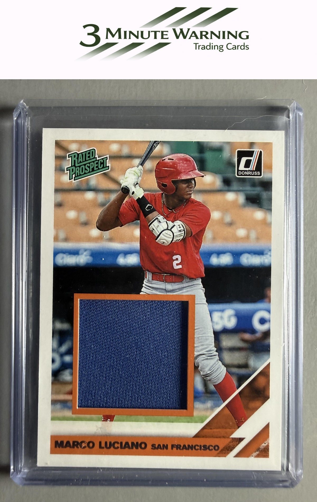 2019 Donruss #RPM-ML Marco Luciano Rated Prospect Material