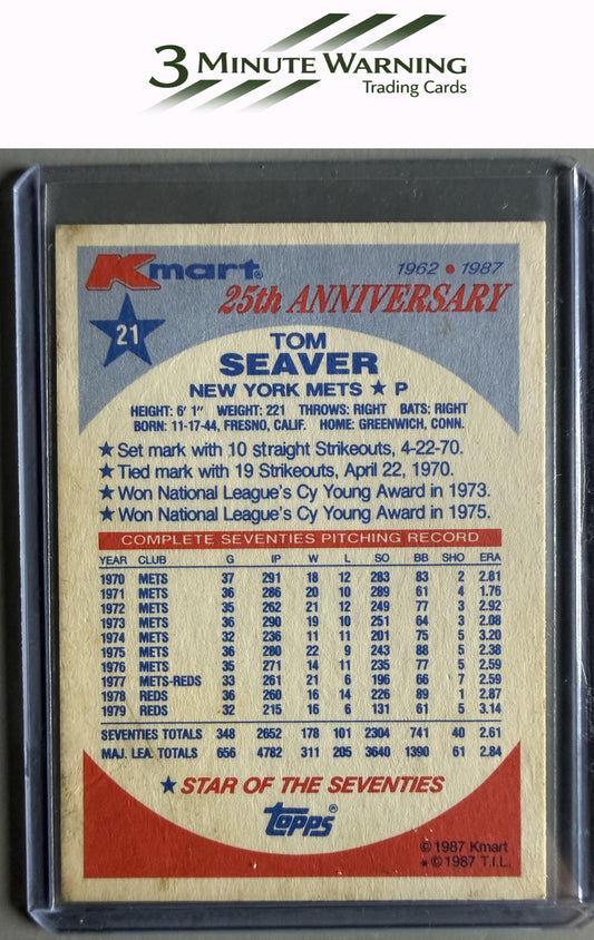 1987 Topps Kmart 25th Anniversary Baseball's Stars of the Decades #21 Tom Seaver