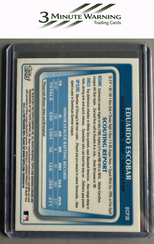 2011 Bowman #BCP38 Eduardo Escobar Chrome Prospects