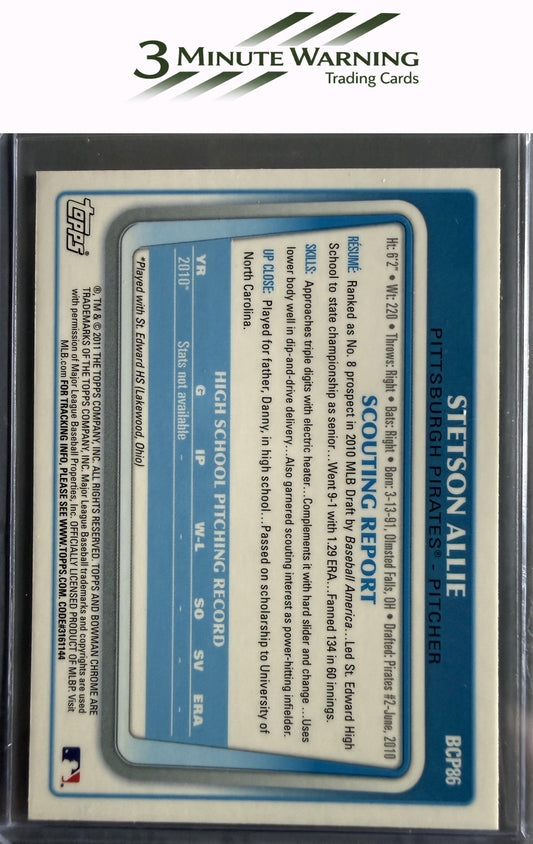 2011 Bowman #BP86 Stetson Allie Prospects