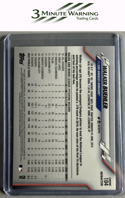 2020 Topps Chrome #104 Walker Buehler Refractor