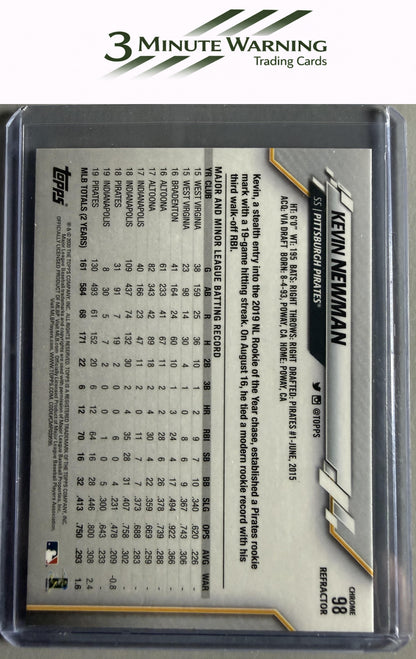 2020 Topps Chrome #98 Kevin Newman Pink Refractor