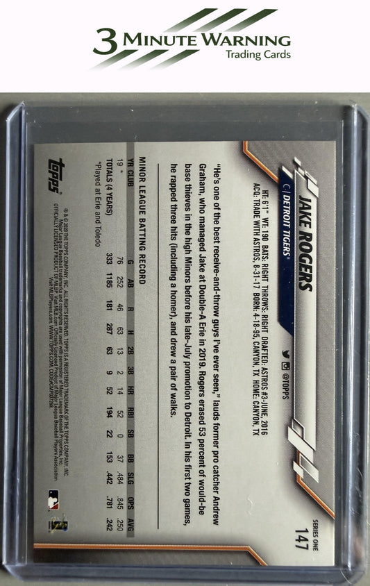 2020 Topps #147 Jake Rogers