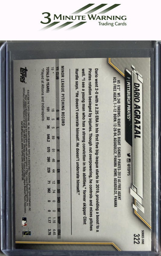 2020 Topps #322 Dario Agrazal