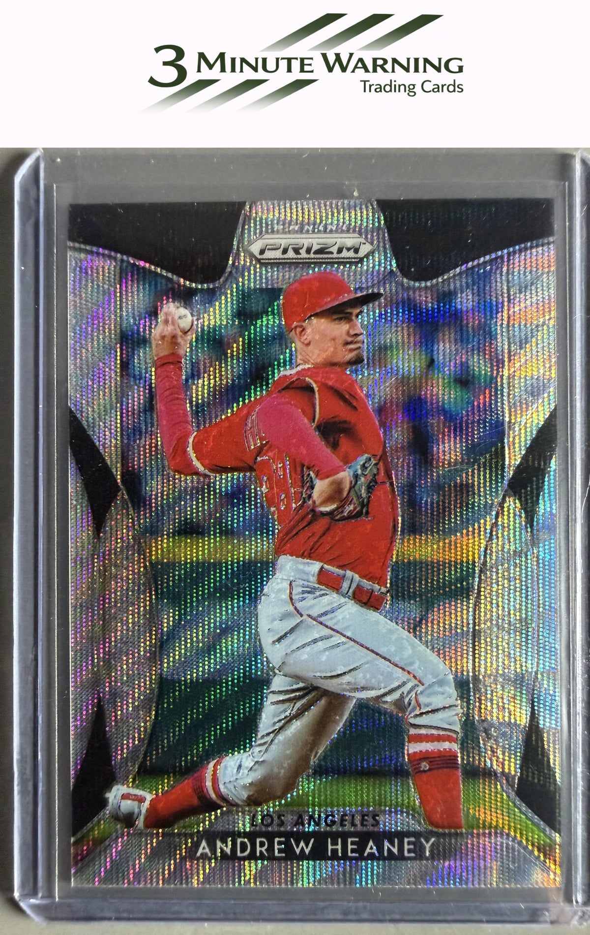 2019 Panini Prizm #151 Andrew Heaney Blue Wave Prizm #/60