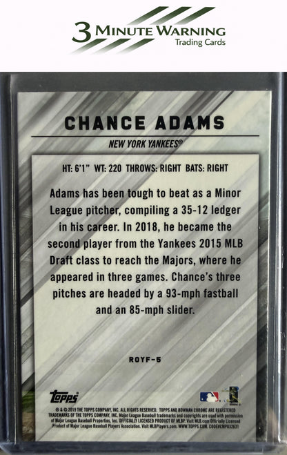 2019 Bowman #ROYF-5 Chance Adams Rookie of the Year Favorites